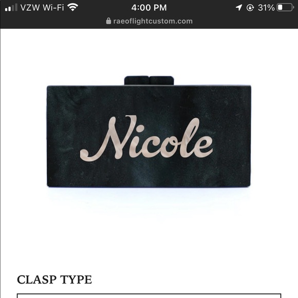 NWT Rae of Light Standard Custom Acrylic Box Bag, with “Nicole” - Picture 13 of 13